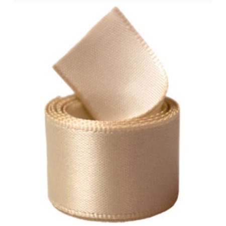 PAPILION Papilion R07430538082650YD 1.5 in. Single-Face Satin Ribbon 50 Yards - Raw Silk R07430538082650YD